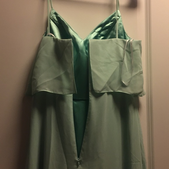 Size 8 Mint-blue chiffon Prom/Bridesmaid Dress - Picture 4 of 7